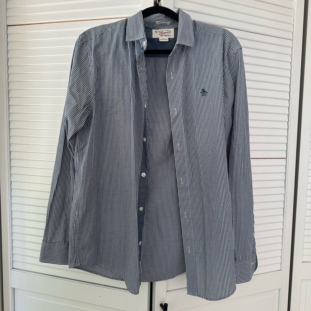 Penguin Blue gingham Shirt